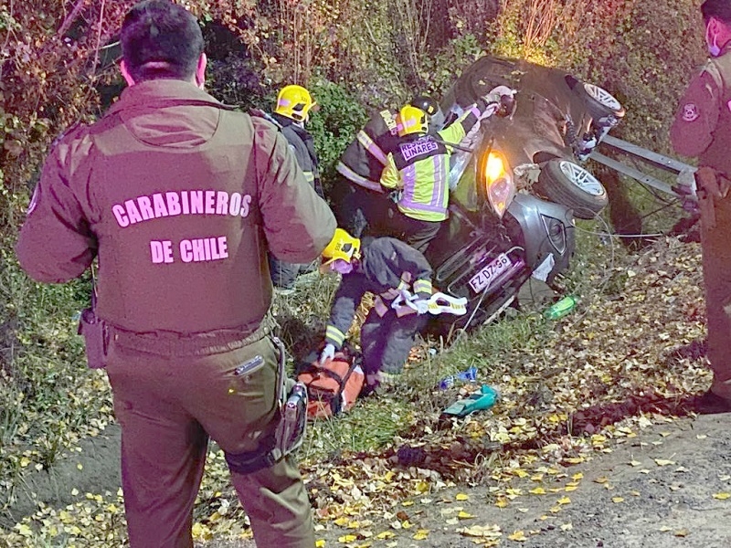 Linares: nuevo accidente de tránsito deja un lesionado en ruta hacia Yerbas Buenas