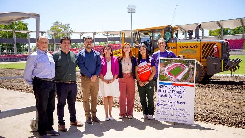 Avances en la pista atlética del Fiscal de Talca, en el Velódromo de Curicó y el anuncio de talleres gratuitos: el recorrido de la Ministra (s) del Deporte por el Maule