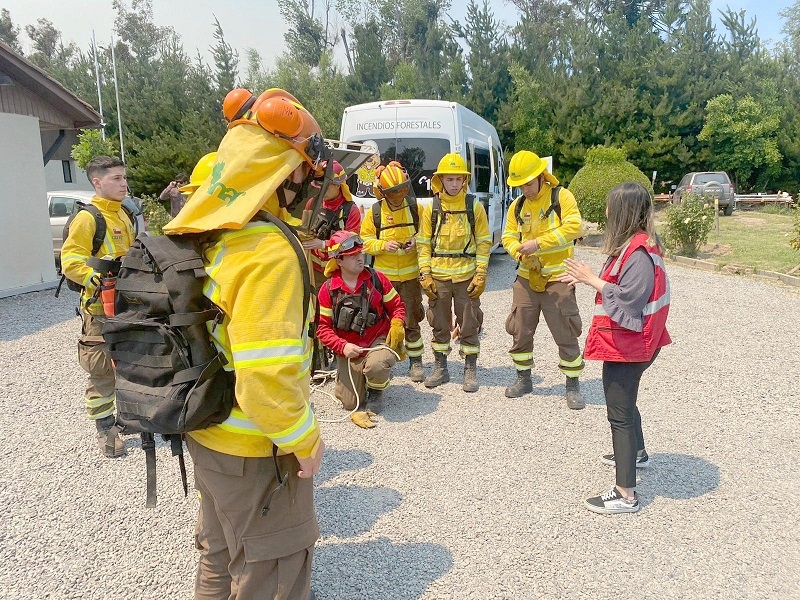 ONEMI actualiza monitoreo de incendios forestales en la región del Maule