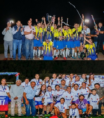  En damas y varones:  Estrella Roja y Club Deportivo Yerbas Buenas ganaron la Copa 2023 del campeonato de fútbol local 
