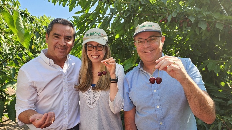 Productores de fruta enseñan el “viaje de la cereza” a Embajadora de Estados Unidos en Chile