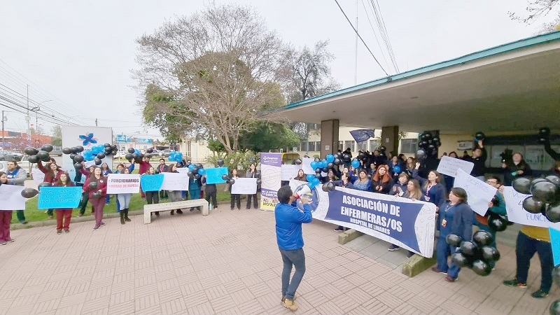 Linares: FENPRUSS del Hospital se movilizó nuevamente por despido de personal de refuerzo covid