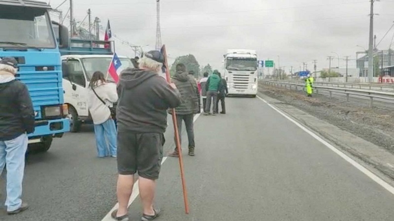  Movilización de camioneros en la provincia de Linares se manifestó en Parral