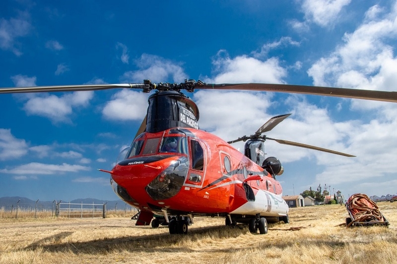 CONAF Maule recibió aeronave Chinook para el combate de incendios dispuesto para uso nacional