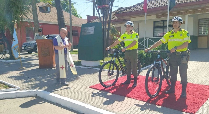 Municipio entrega en comodato bicicletas para potenciar la labor de seguridad y cobertura policial de carabineros en Colbún