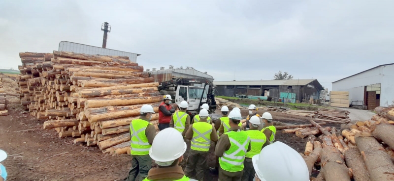 Carabineros de Talca se capacita en delitos de robo de madera y maquinaria pesada