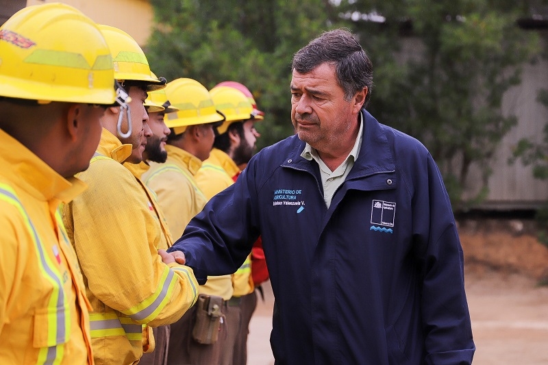 Ministro Valenzuela lamenta muerte de tres brigadistas que combatían en incendio forestal en La Araucanía