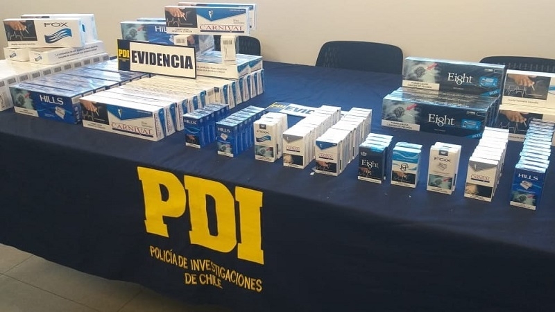 Longaví: PDI detiene a sujeto con más de 1 mil 700 cajetillas de cigarros de contrabando