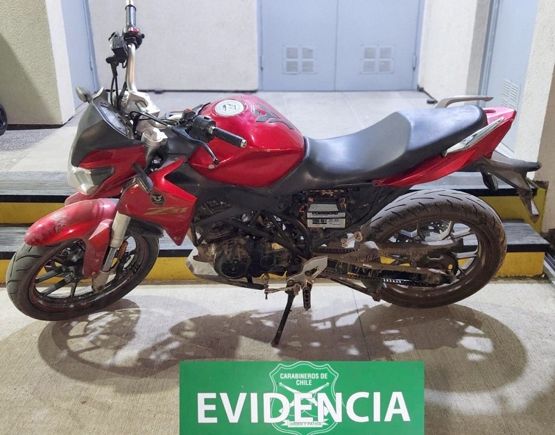  Longaví: carabineros detuvo a sujeto que circulaba con una motocicleta con encargo por robo 