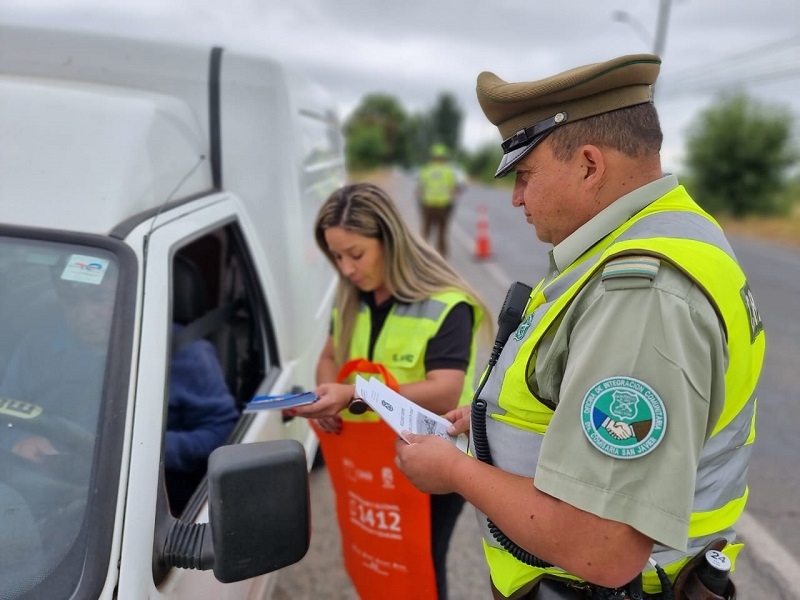 San Javier: Carabineros y SENDA reiteran el llamado a conducir con seguridad durante las fiestas de fin de año