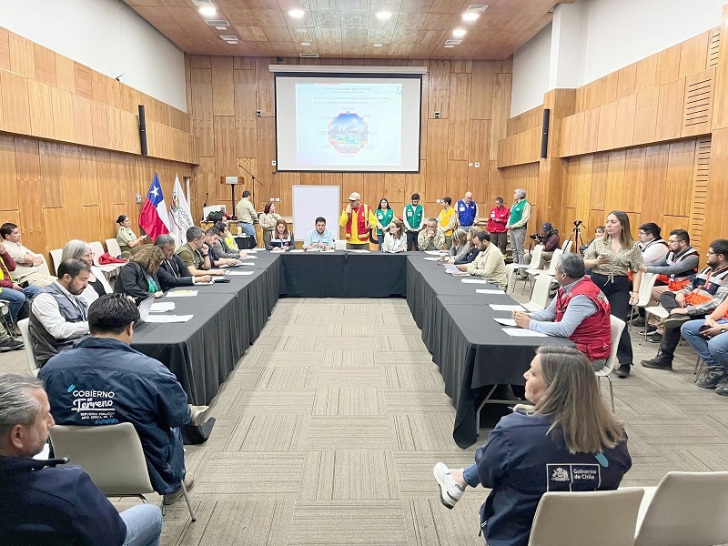 Realizan taller y simulacro regional de preparación para temporada de incendios forestales en el Maule