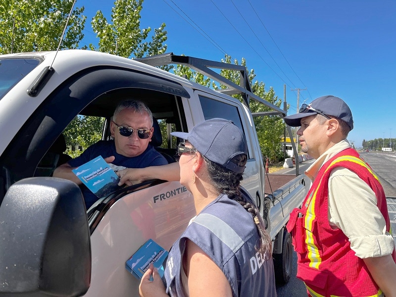 Delegada Aly Valderrama lideró campaña preventiva de incendios forestales en peajede Retiro