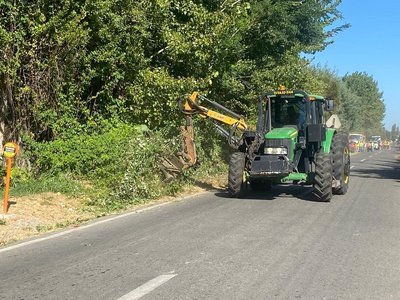 Yerbas Buenas: MOP ejecutó plan de limpieza de faja vial 