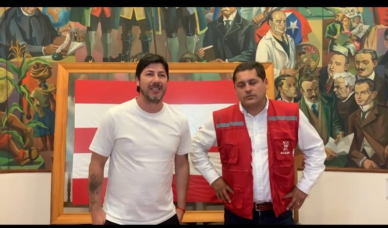 Alcalde Mario Meza se reunió con Jaime “pajarito" Valdés para buscar más apoyo a Deportes Linares 