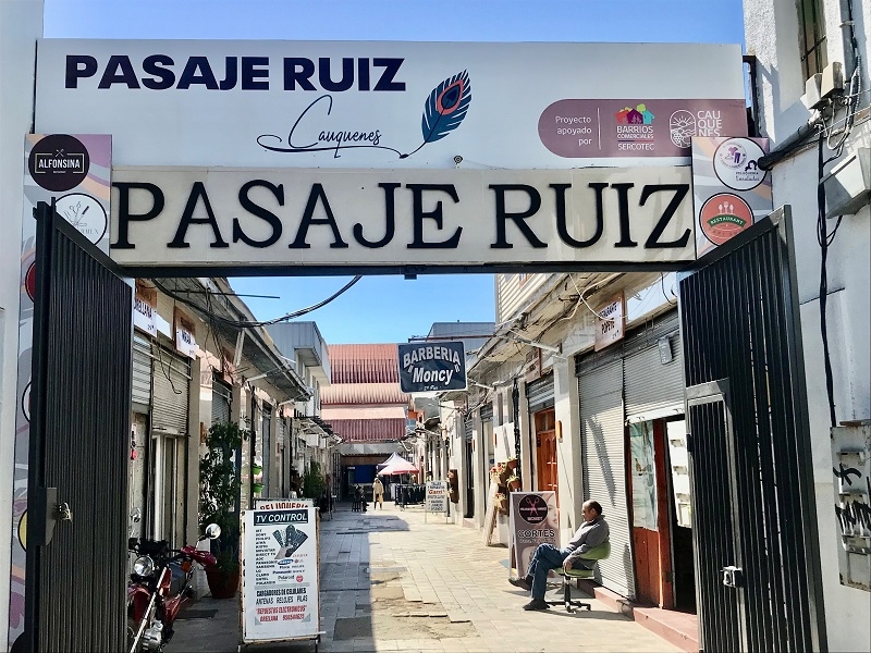 Comerciantes de pasaje Ruiz de Cauquenes finalizan primera etapa de proyecto de remodelación a través del programa “Barrios Comerciales” de SERCOTEC