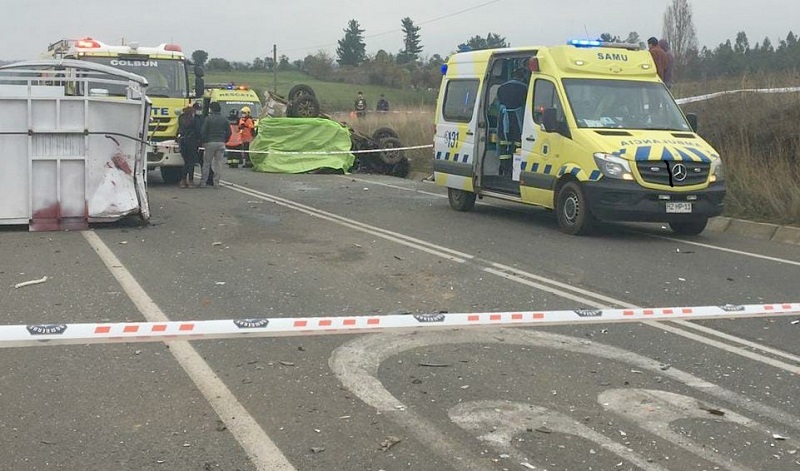 Dos fallecidos en accidente de tránsito en ruta Colbún-San Clemente