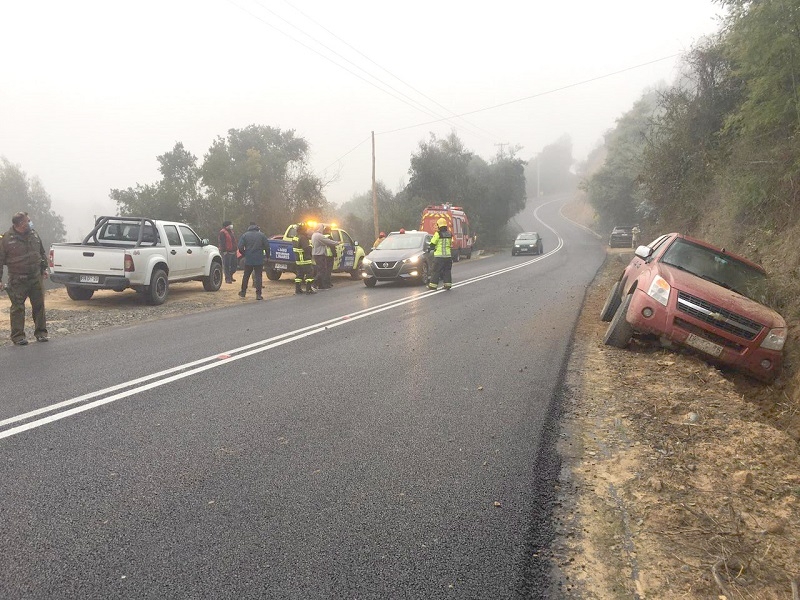 LINARES: 2 ACCIDENTES DE TRÁNSITO MOVILIZAN A BOMBEROS EN EL INICIO DEL FIN DE SEMANA LARGO