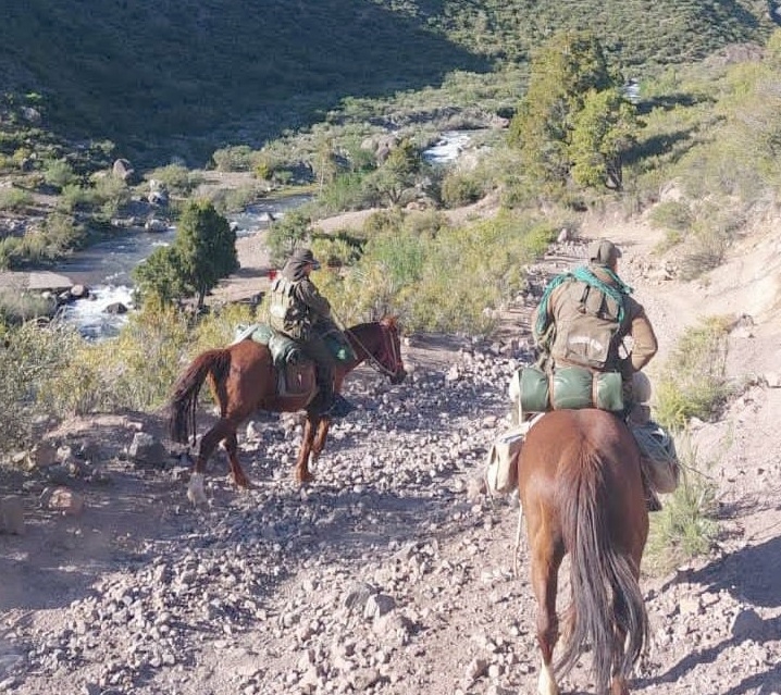 Carabineros de El Melado realiza patrullajes montados de seguridad en la cordillera