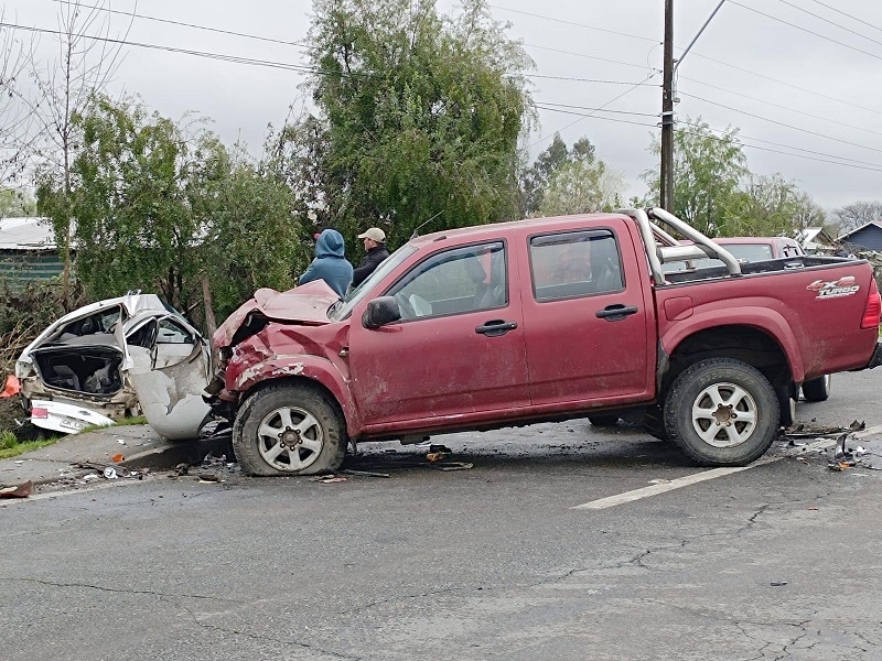  Longaví: colisión de vehículos dejó 1 persona fallecida en sector Los Cristales