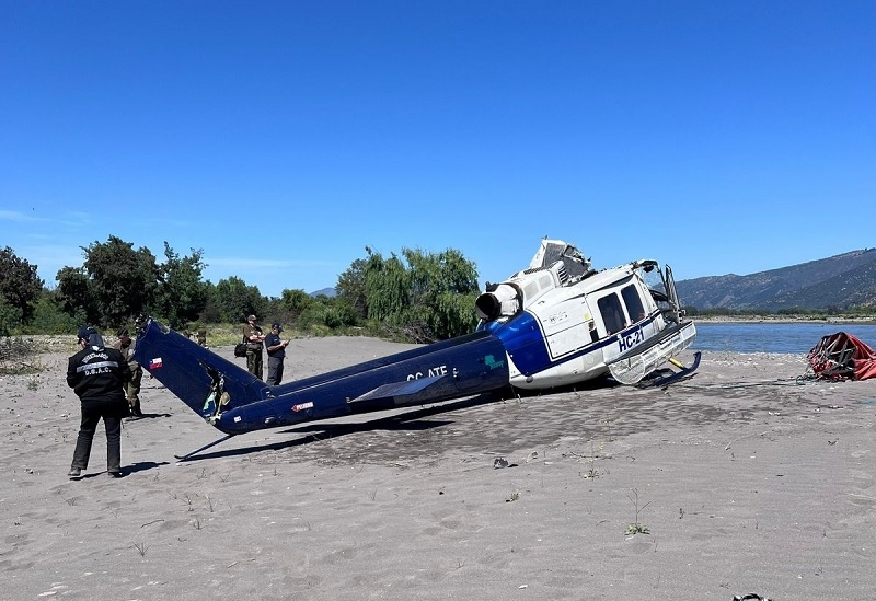  Labocar Talca realiza diligencias periciales en el lugar de accidente aéreo en Sagrada Familia