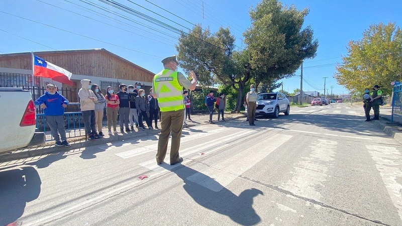 Parral: Realizan labor educativa a los niños sobre tránsito vial