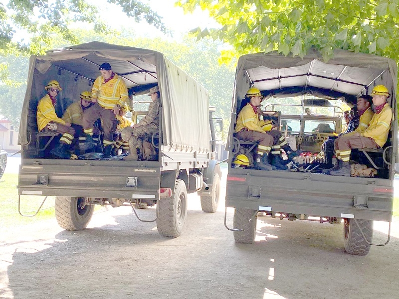 El trabajo de las Brigadas del Ejército en los incendios forestales 