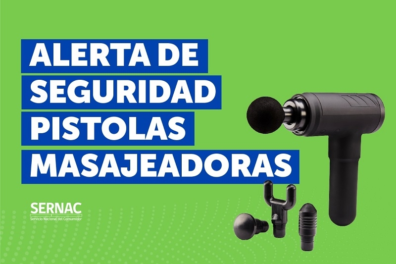 SERNAC emite alerta para pistolas de masajes por riesgo de seguridad