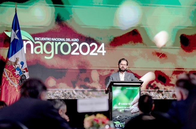 Presidente de la República, Gabriel Boric participa en Enagro 2024 y destaca crecimiento nacional en materia agroexportadora