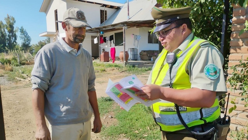 San Javier: Carabineros realizó campaña preventiva de incendios forestales a través de lengua de señas