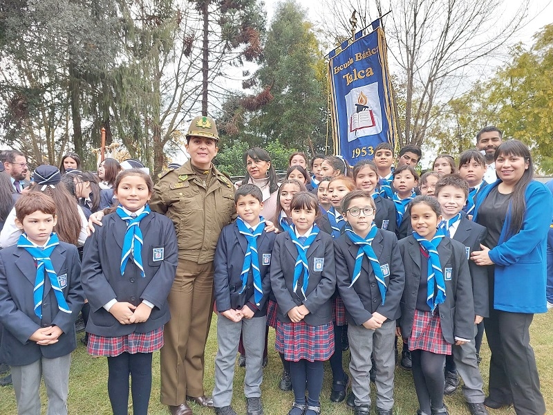 General de Carabineros  destaca labor de brigadistas escolares del Maule