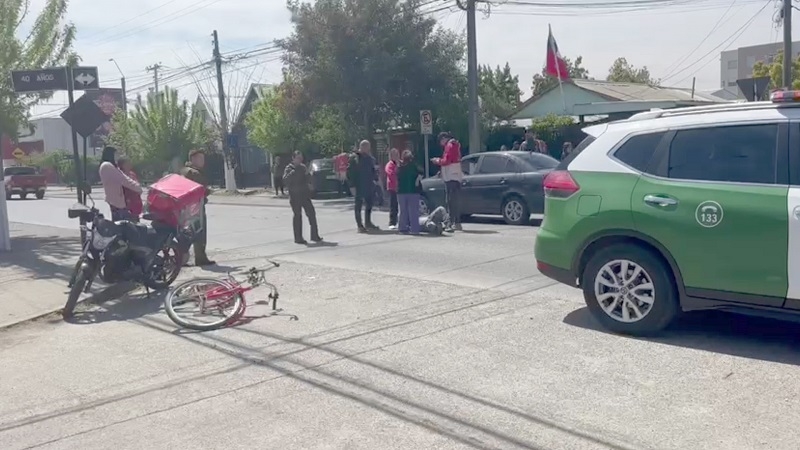 Linares: 1 ciclista lesionado en accidente de tránsito en Avenida Chorrillos