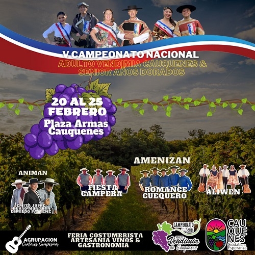 Este lunes comienza el V Campeonato de Cueca Vendimia de Cauquenes