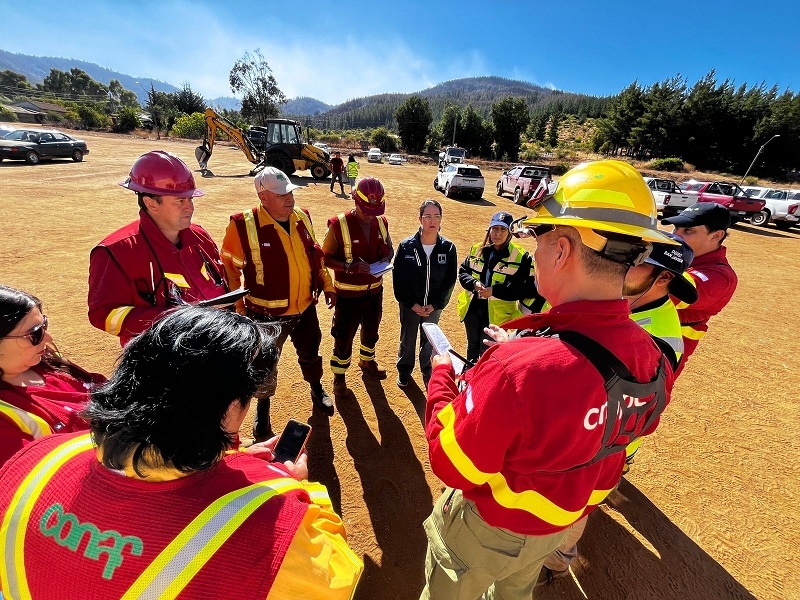 San Javier entregan reporte de alerta roja por incendio forestal con 1.623 hectáreas afectadas