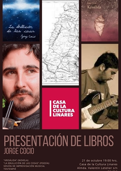 Jorge Cocio es además músico y profesor de filosofía Escritor del Bio-Bio presentará sus libros en Casa de la Cultura Linares