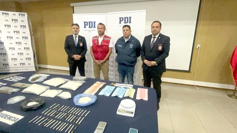 PDI desbarata banda criminal dedicada al tráfico de drogas en Río Claro y Talca.