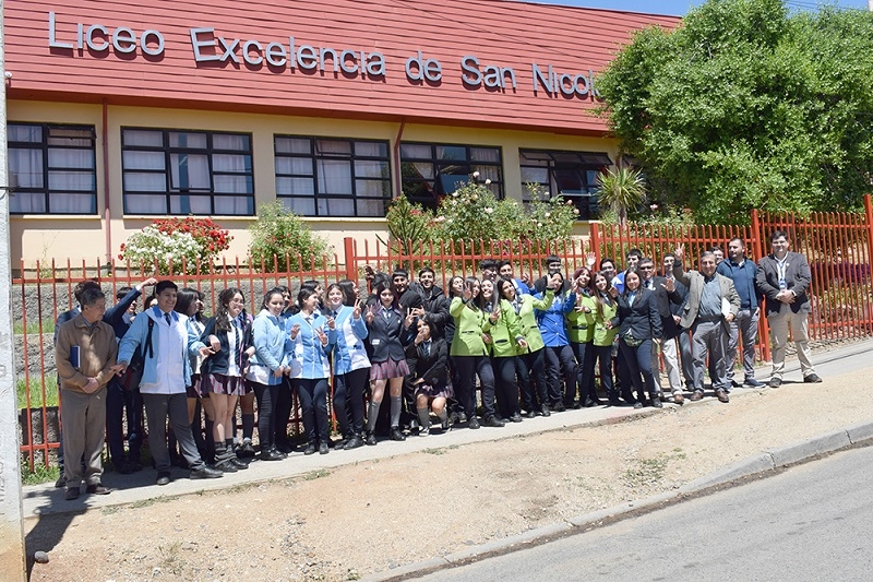 Liceo Guillermo Marín de Retiro realiza visita de fortalecimiento al Liceo Bicentenario Polivalente de San Nicolás (Ñuble)