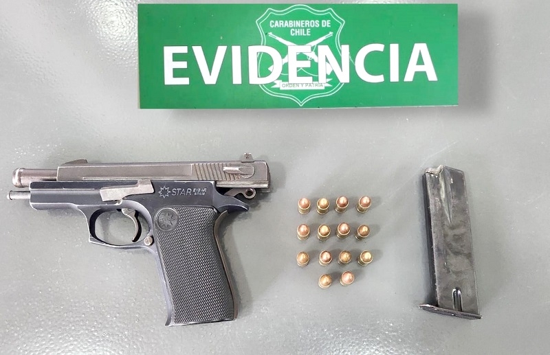 Longaví: Carabineros detuvo a un sujeto por porte de arma de fuego y municiones