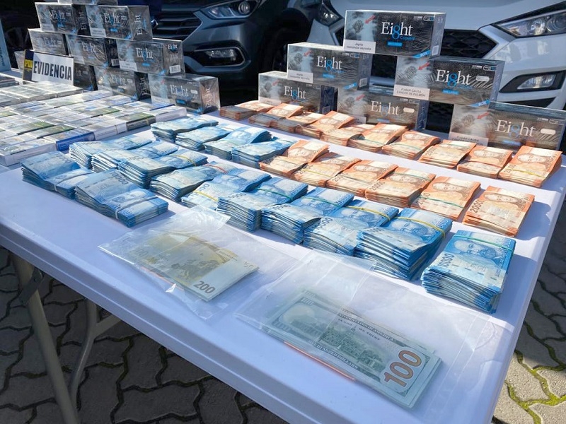 Con 70 mil cartones de cigarrillos de contrabando es detenida banca que operaba en la zona norte y centro del país