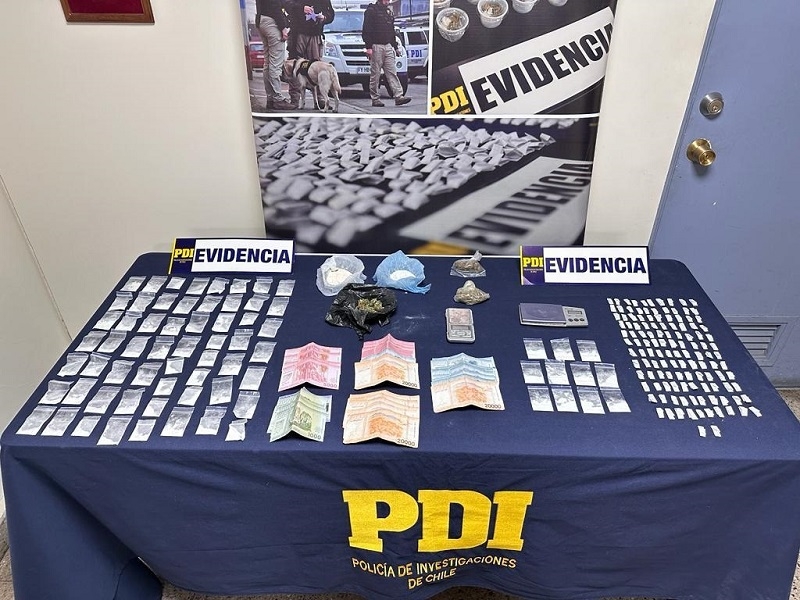 PDI incautó cerca de 300 dosis de drogas con dos detenidos en Maule