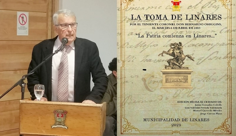 HECHOS QUE HICIERON NOTICIA EL AÑO 2023    En Biblioteca Municipal se presentó el libro “Toma de Linares, la Patria comienza en Linares”  