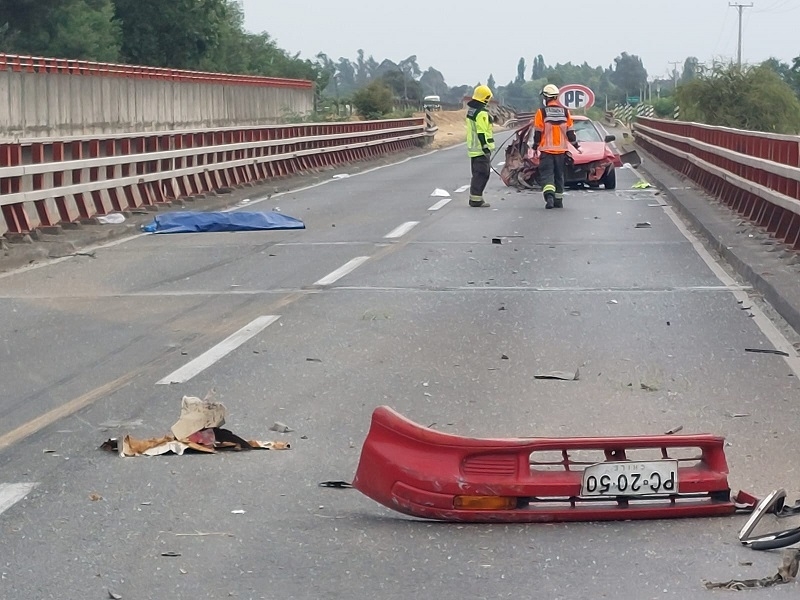 Una persona fallecida en accidente de tránsito en Ruta 5