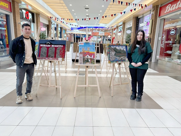 Resaltan Exposición de Arte Sostenible en Espacio Urbano de Linares en alianza con el  Colegio Margot Loyola