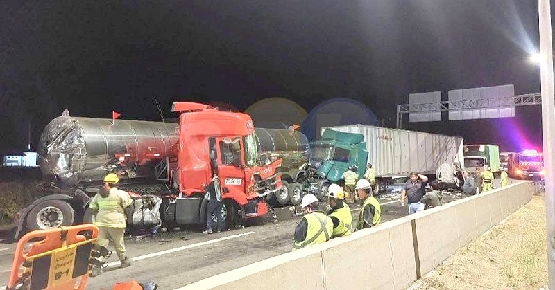 Colisión múltiple provocó alta congestión en ruta 5 sur  