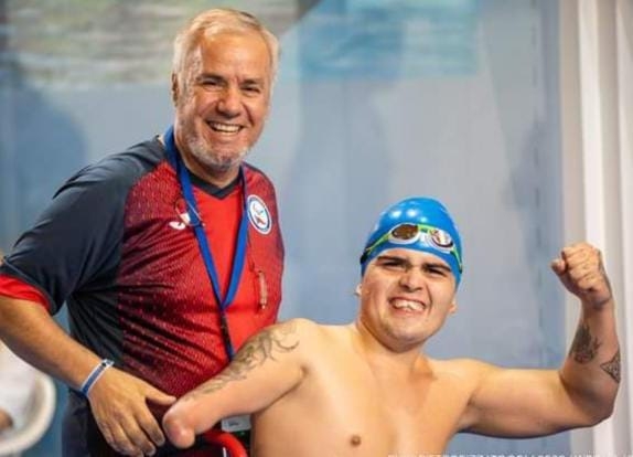 Nadador linarense consiguió en Italia marcas que lo acercan a los Parapanamericanos 2023