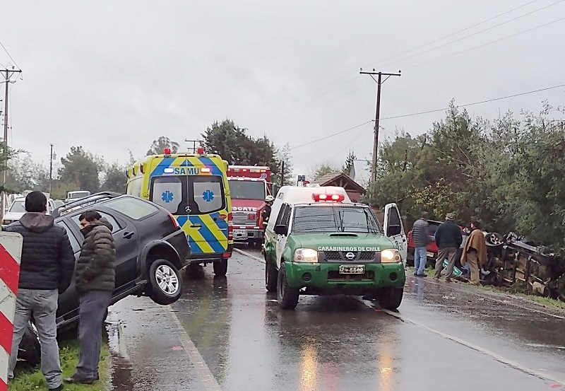 Accidentes de tránsito movilizaron a bomberos en Parral y Linares