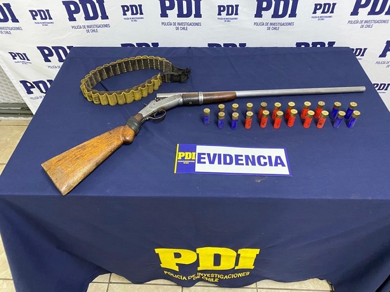  PDI incauta una escopeta tras efectuar primeras diligencias en Chanco