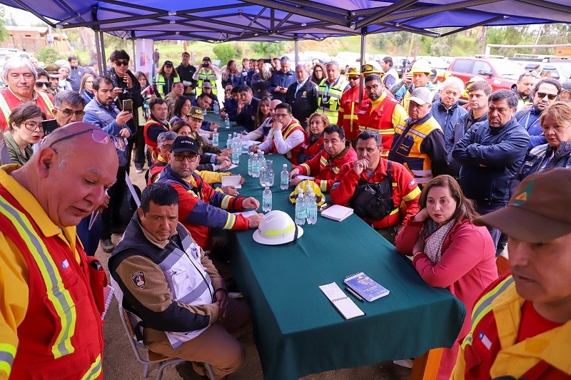 Realizan simulacro de emergencia por incendio forestal en la Región del Maule