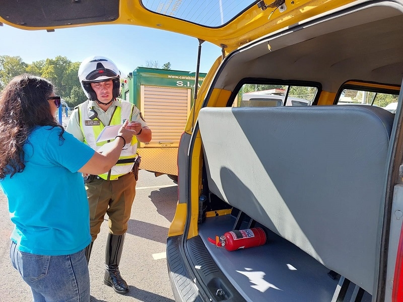  SIAT Talca: en el Maule hasta la fecha se han certificado 308 furgones escolares voluntariamente en Carabineros