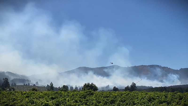 SENAPRED entrega balance de Alerta Roja para las comunas de Retiro y San Javier por incendio forestal