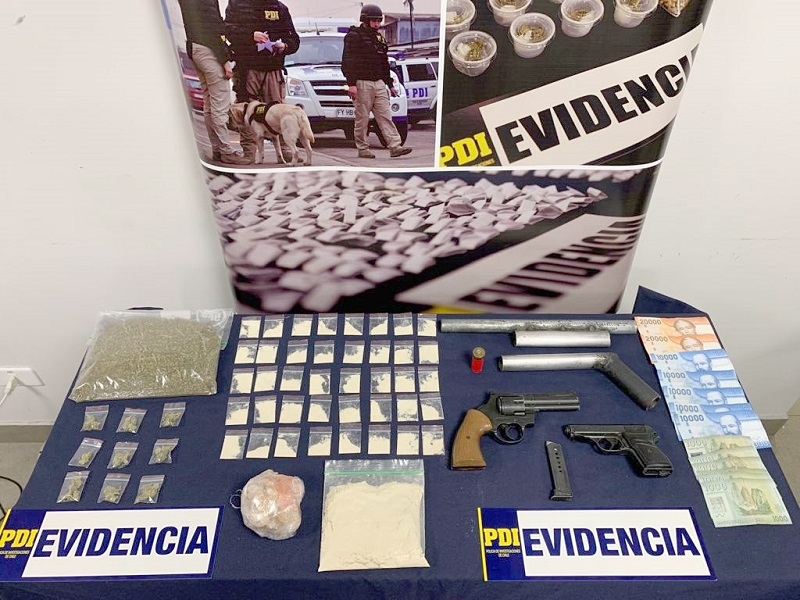 PDI detuvo a clan familiar incautando drogas y armas en Linares